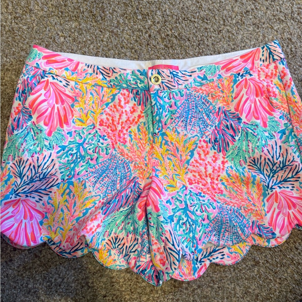Lilly Pulitzer Pink and Blue Patterned Shorts